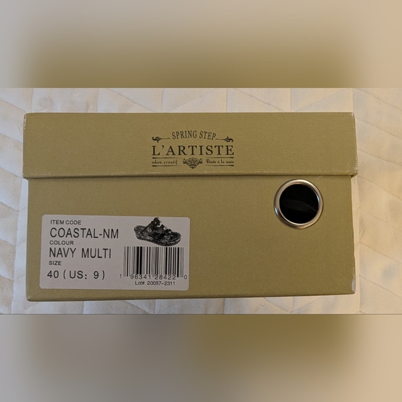 Spring Step L'Artiste Women's Coastal Hand-Painted Floral Slides - Open-Toe Wedg - Picture 10 of 11